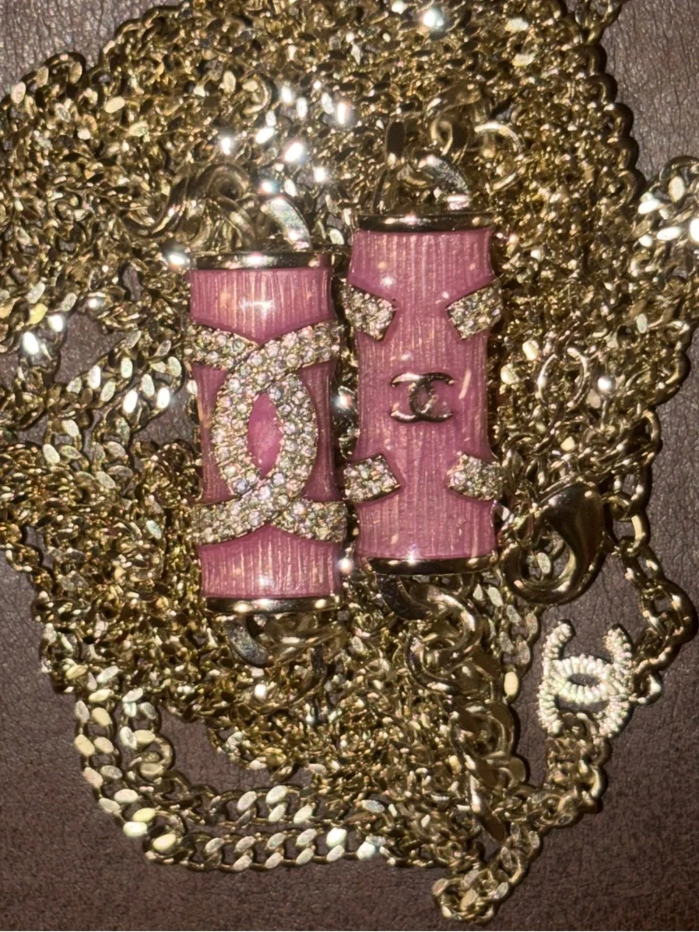 ✨💖 Chanel 🩰 CC 🪩 48” Multi chain ⛓️ Necklace 💎 ✨